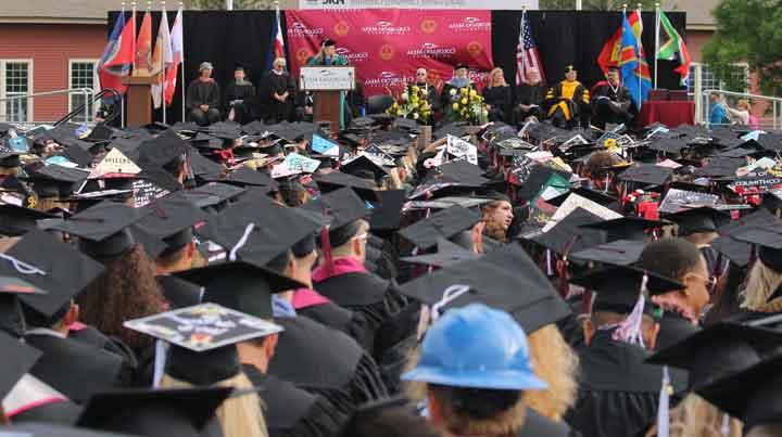 New split commencement format needed to accommodate record number of degrees issued 